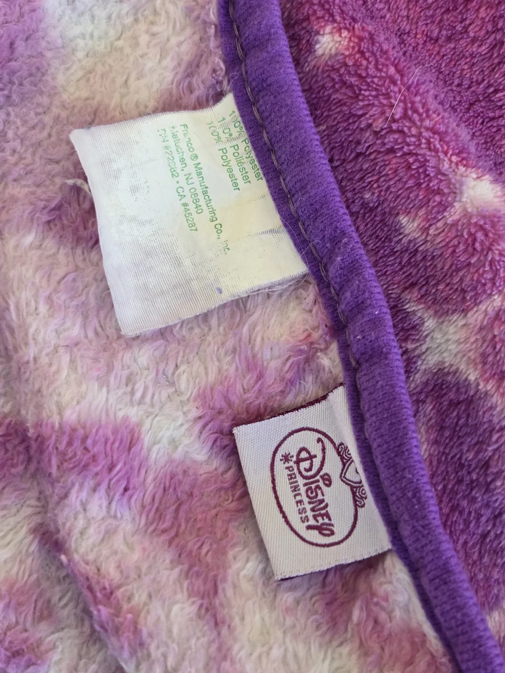 Disney Pink, Blue & Gold Princess Fleece Throw Blanket